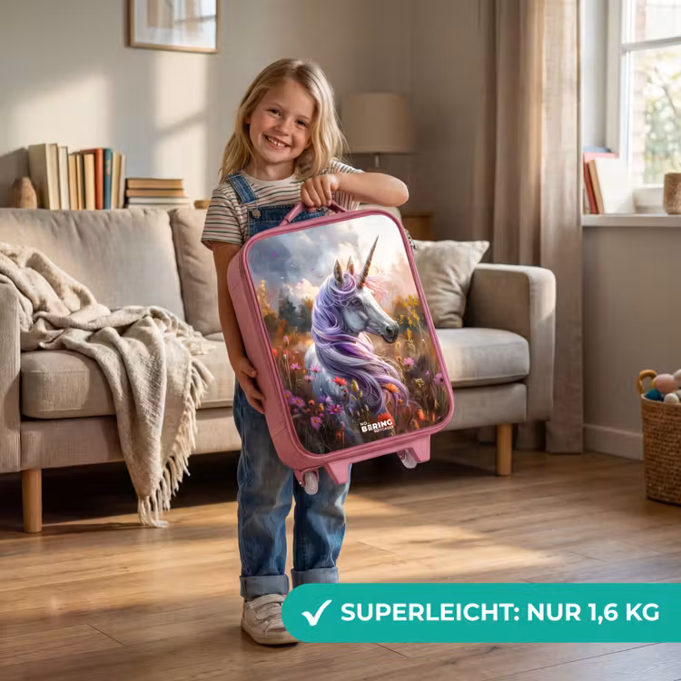 Lavendel lentehoorn Kinderkoffer - Roze klein -sfeer2_DE