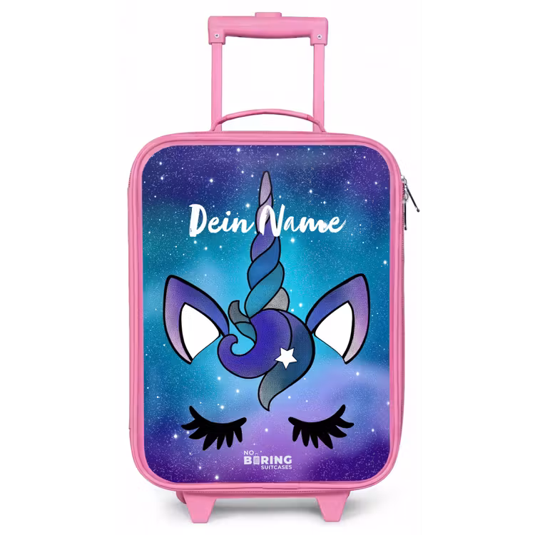 Paarse eenhoorn Kinderkoffer - Roze klein -zz3dotto