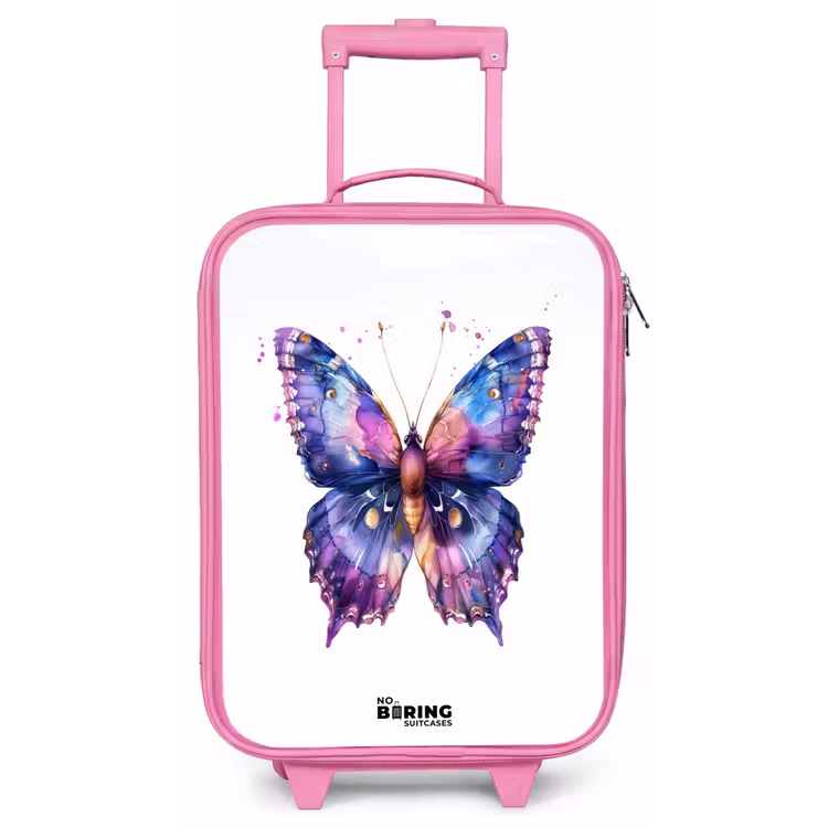 Paarse prachtvlinder Kinderkoffer - Roze klein -zz3dotto