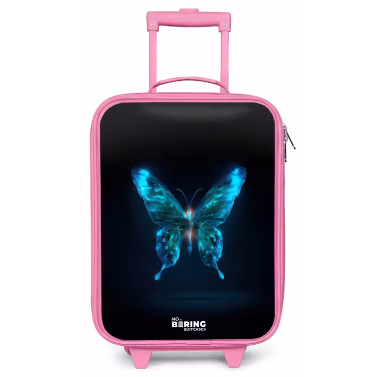 Magische digitale vlinder Kinderkoffer - Roze klein -zz3dotto