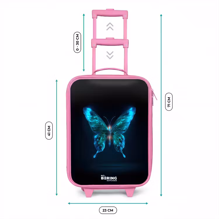 Magische digitale vlinder Kinderkoffer - Roze klein -productfoto_formaten