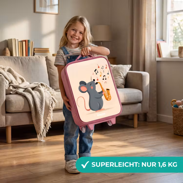 Muis - Saxofoon - Muziek Kinderkoffer - Roze klein -sfeer2_DE