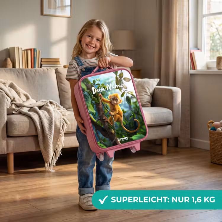 Alex aapje Kinderkoffer - Roze klein -sfeer2_DE