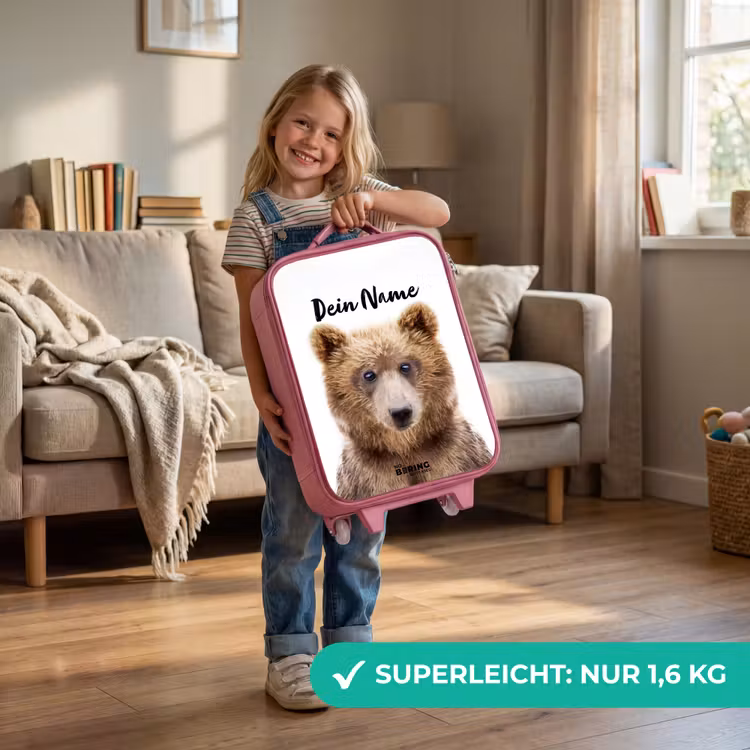 Bennie Beer Kinderkoffer - Roze klein -sfeer2_DE