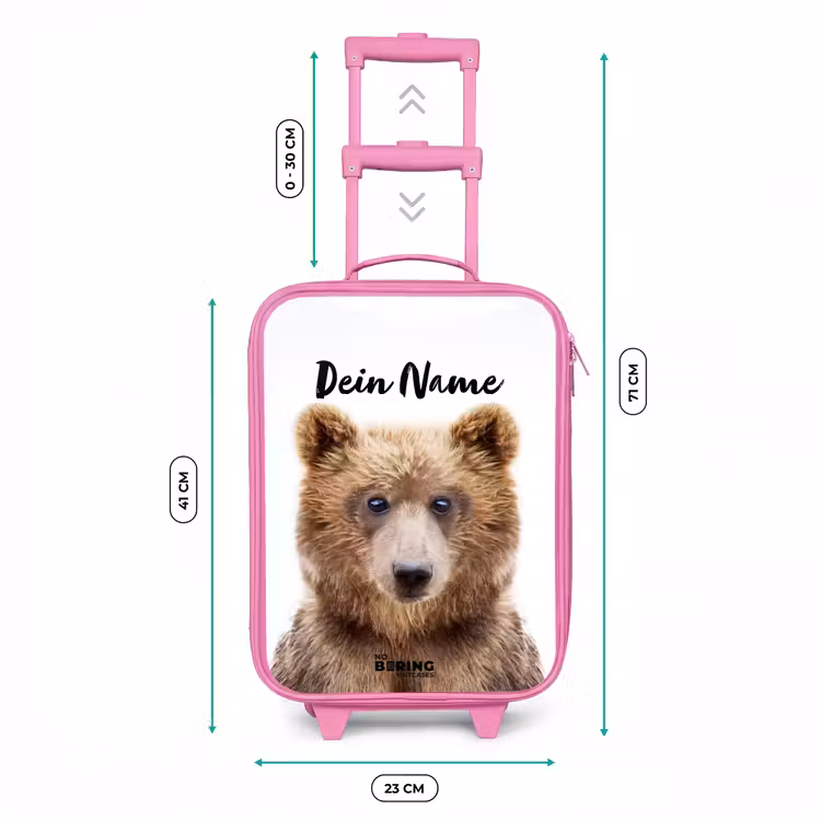 Bennie Beer Kinderkoffer - Roze klein -productfoto_formaten