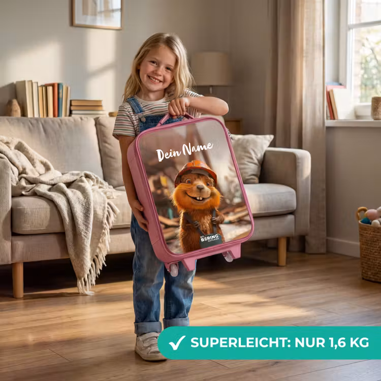 Bertus Bouwbever Kinderkoffer - Roze klein -sfeer2_DE