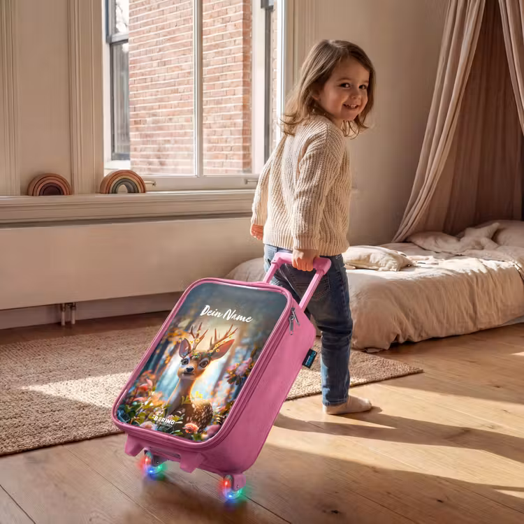 Bo bloemengewei Kinderkoffer - Roze klein -sfeer1