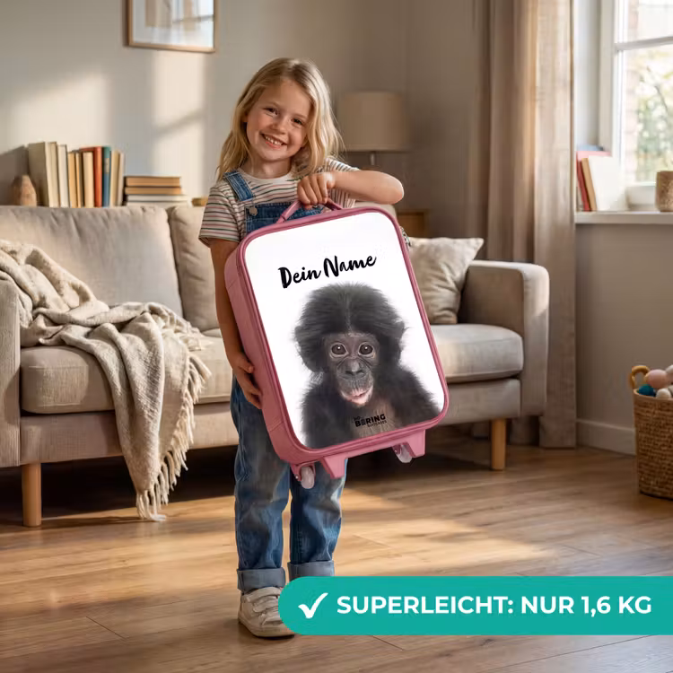 Charlie Chimp Kinderkoffer - Roze klein -sfeer2_DE