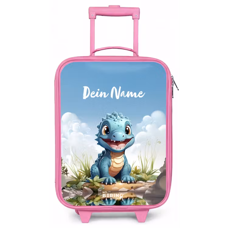Darius Dino Kinderkoffer - Roze klein -zz3dotto