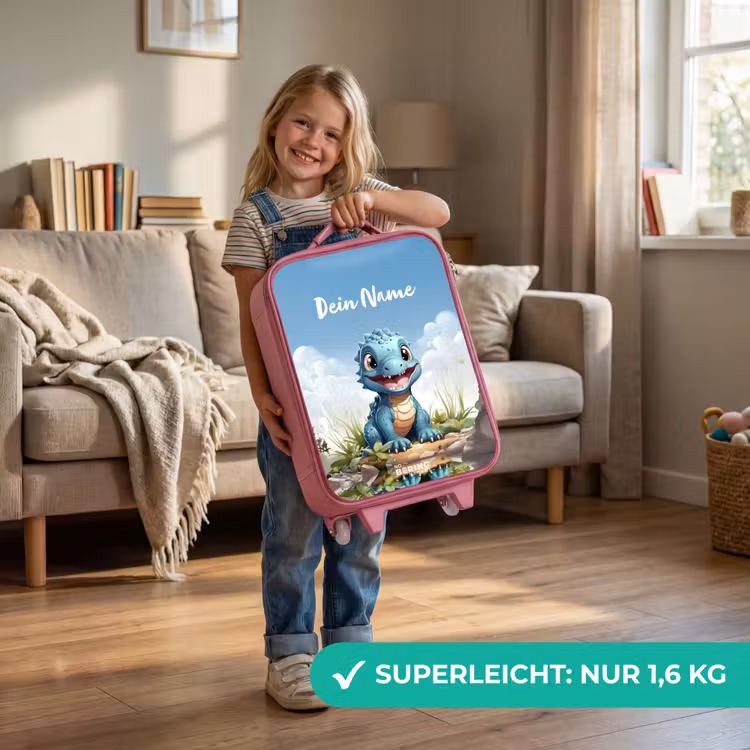 Darius Dino Kinderkoffer - Roze klein -sfeer2_DE