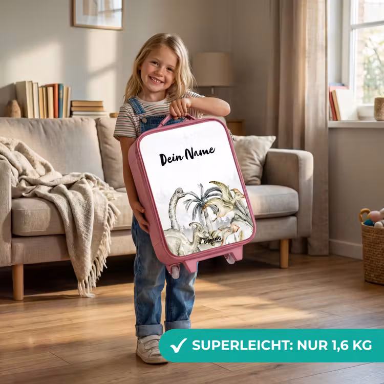 Dino Jungle Kinderkoffer - Roze klein -sfeer2_DE