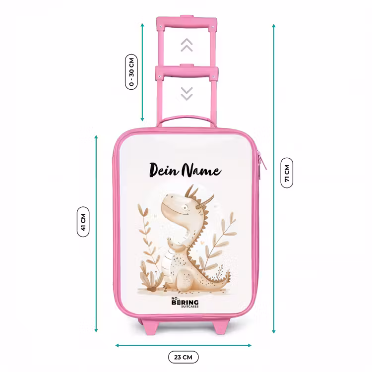Dobby draakje Kinderkoffer - Roze klein -productfoto_formaten