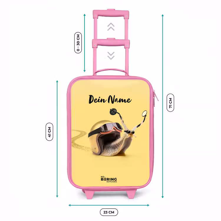 Escar-Go - Geel Kinderkoffer - Roze klein -productfoto_formaten