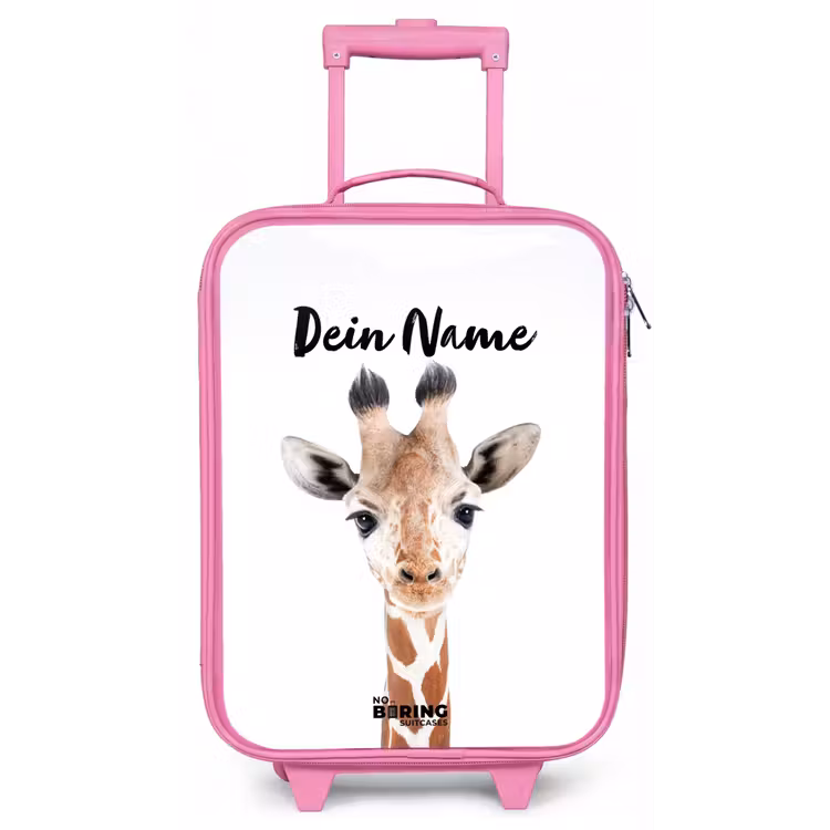 Gerrie Giraffe Kinderkoffer - Roze klein -zz3dotto
