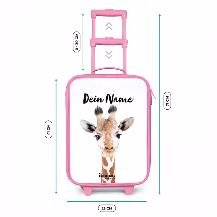 Gerrie Giraffe Kinderkoffer - Roze klein -productfoto_formaten