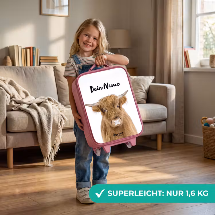 Halbe Hooglander Kinderkoffer - Roze klein -sfeer2_DE