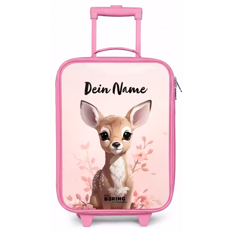 Hedwig hertje Kinderkoffer - Roze klein -zz3dotto