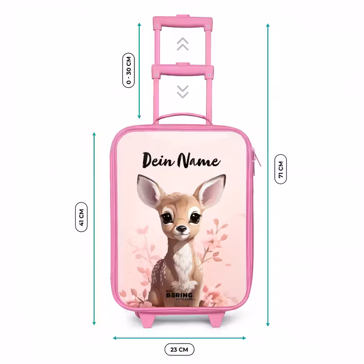 Hedwig hertje Kinderkoffer - Roze klein -productfoto_formaten