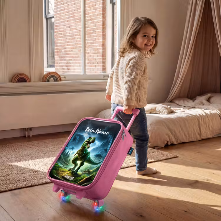Junglosaurus Kinderkoffer - Roze klein -sfeer1