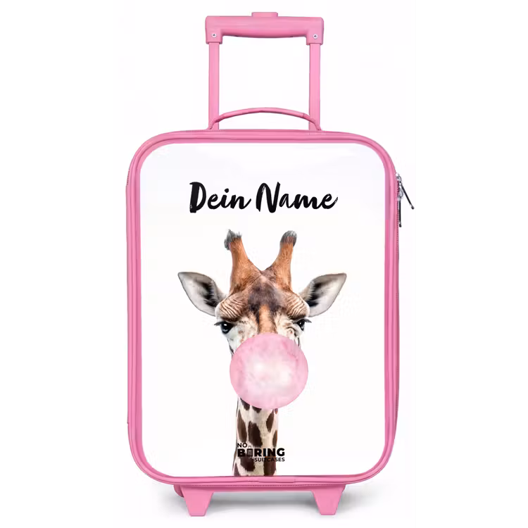 Kauwende Kobus Kinderkoffer - Roze klein -zz3dotto