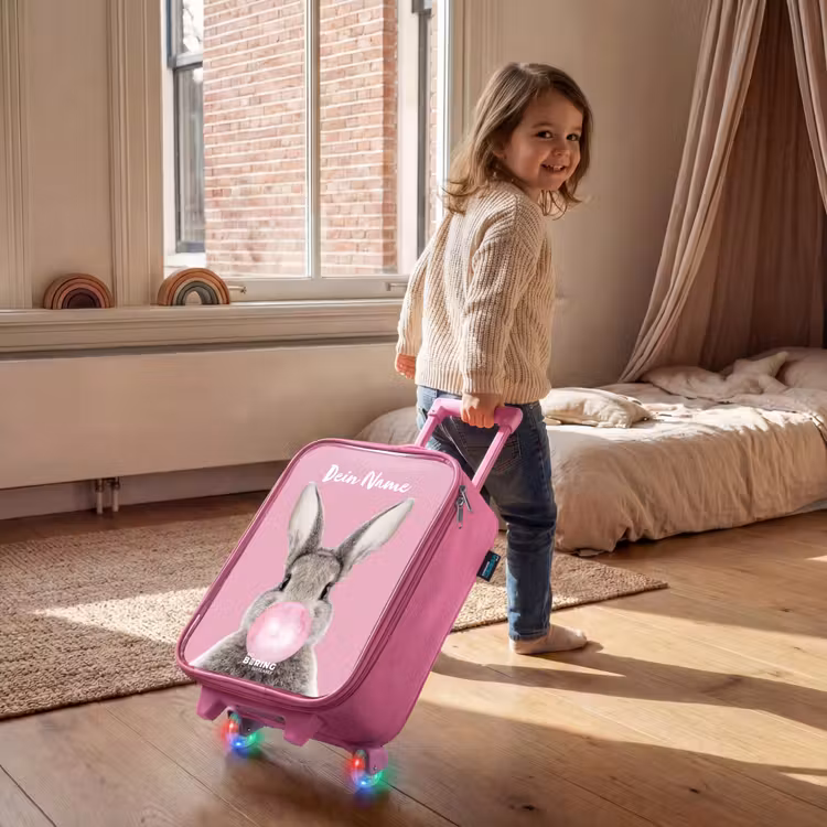 Kauwend knaagje Kinderkoffer - Roze klein -sfeer1