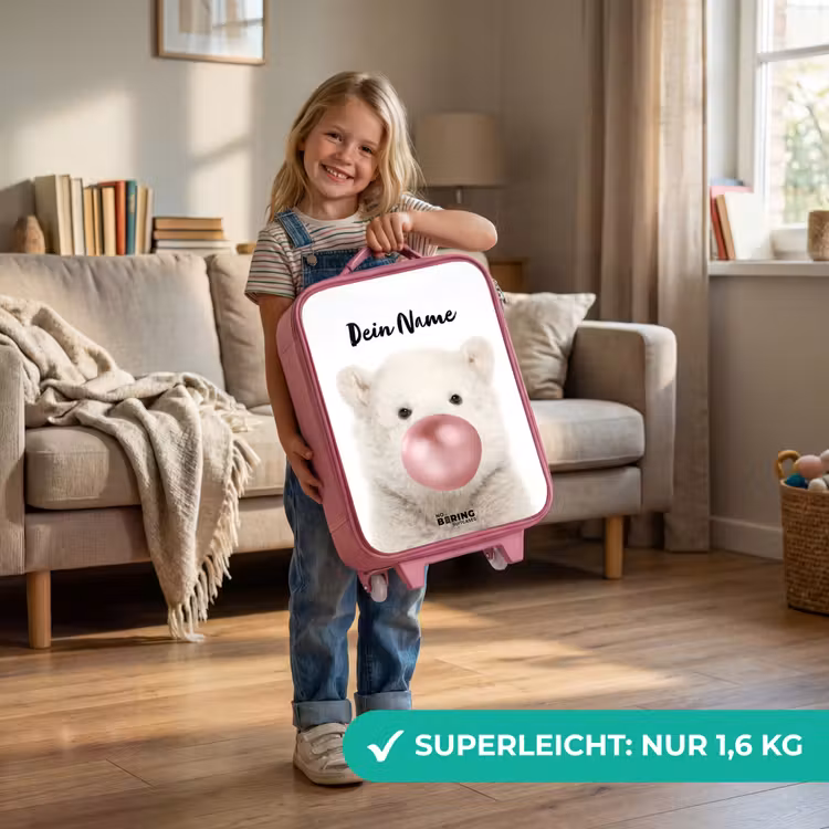 Bubblegum beer Kinderkoffer - Roze klein -sfeer2_DE