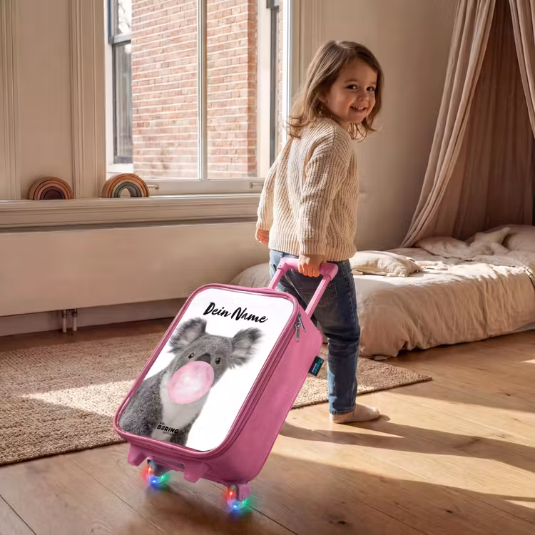 Kauwgom koala Kinderkoffer - Roze klein -sfeer1