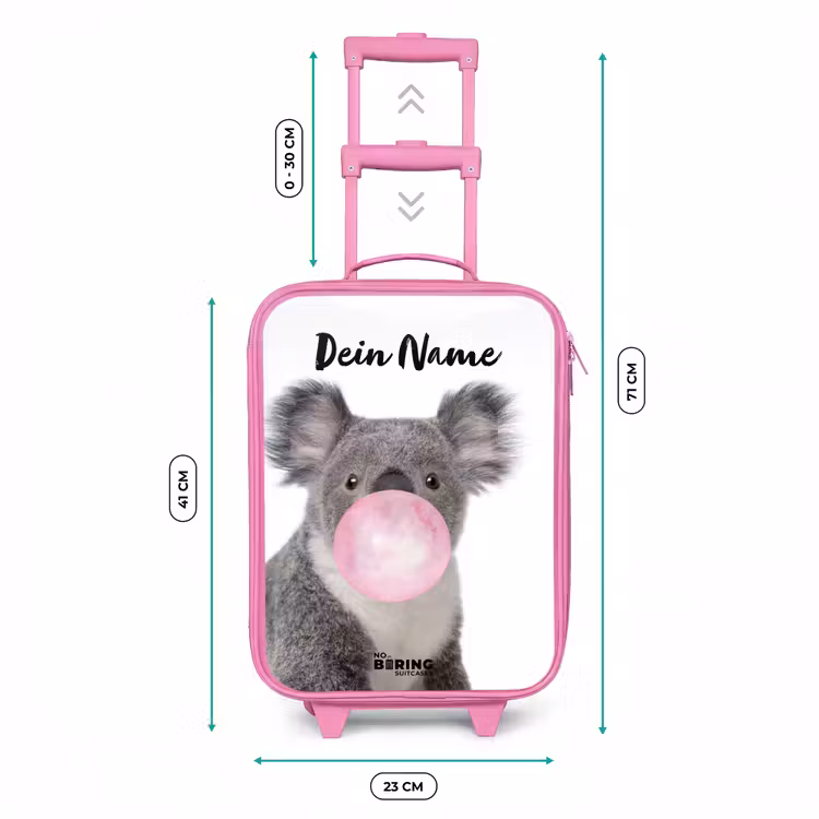 Kauwgom koala Kinderkoffer - Roze klein -productfoto_formaten