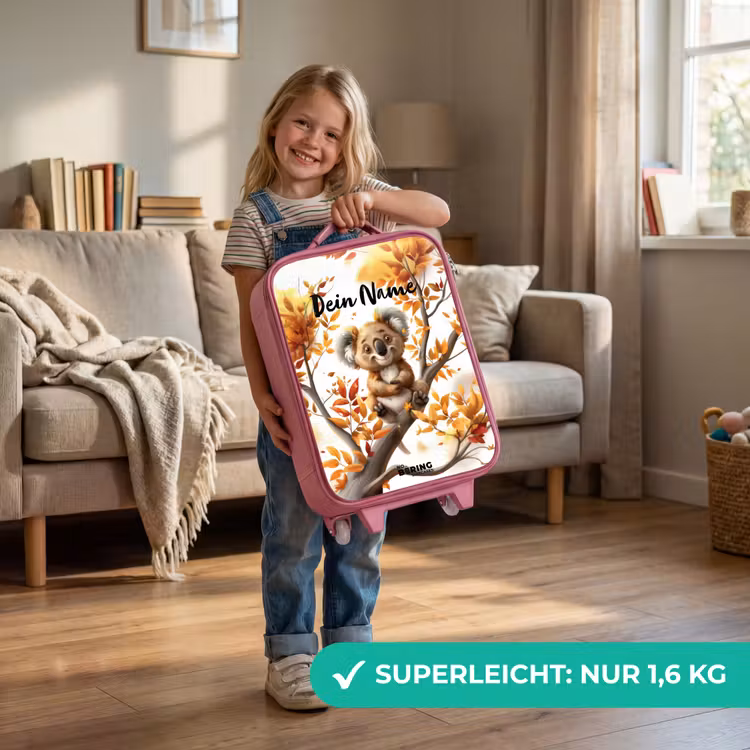 Kenny koala Kinderkoffer - Roze klein -sfeer2_DE