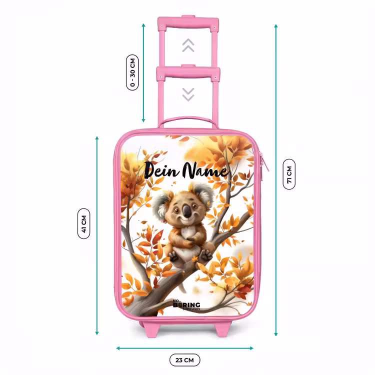 Kenny koala Kinderkoffer - Roze klein -productfoto_formaten