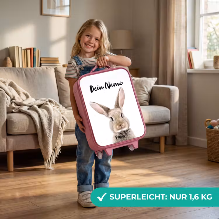 Koen Konijn Kinderkoffer - Roze klein -sfeer2_DE