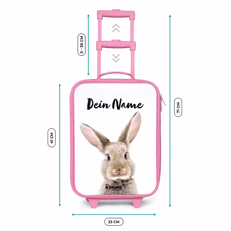 Koen Konijn Kinderkoffer - Roze klein -productfoto_formaten