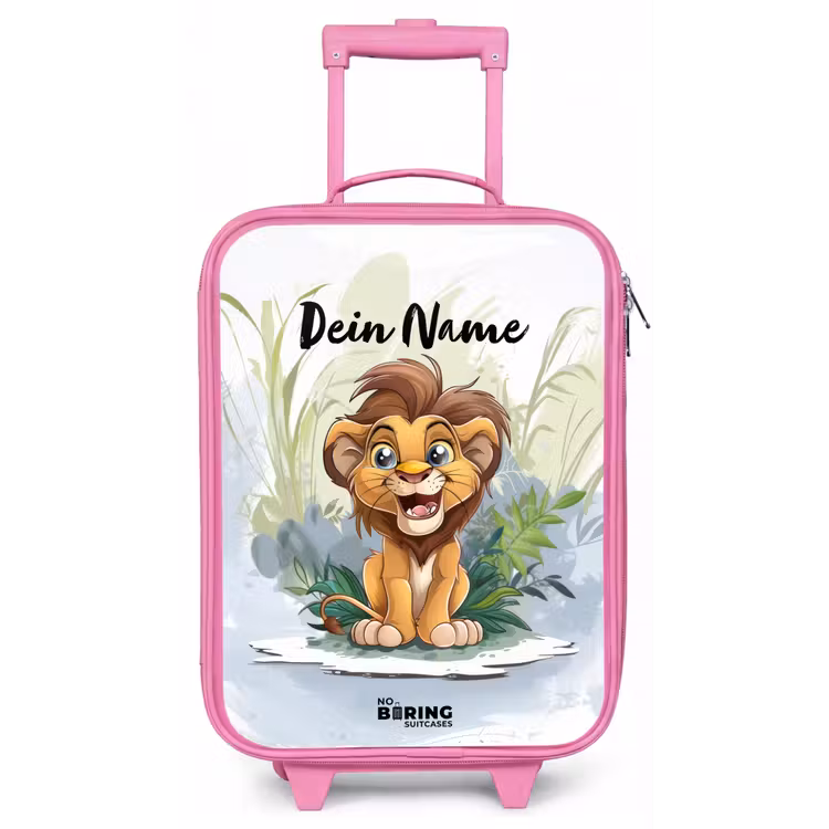 Lenny leeuwtje Kinderkoffer - Roze klein -zz3dotto