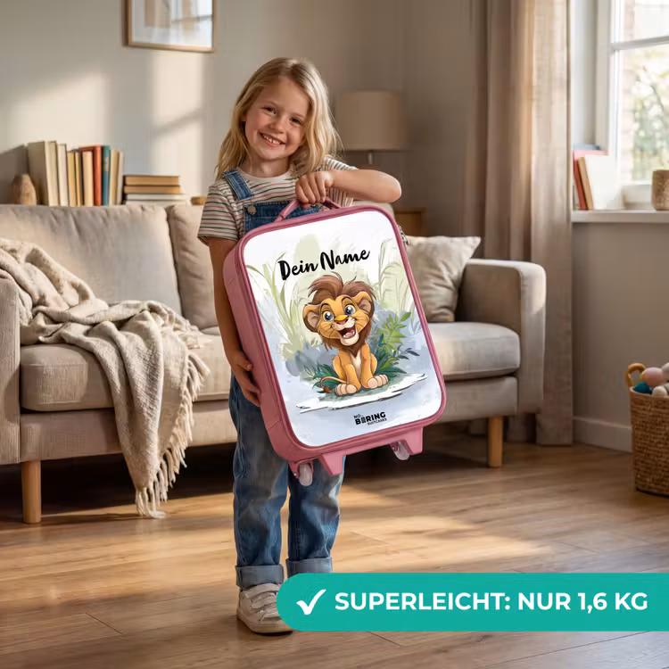 Lenny leeuwtje Kinderkoffer - Roze klein -sfeer2_DE