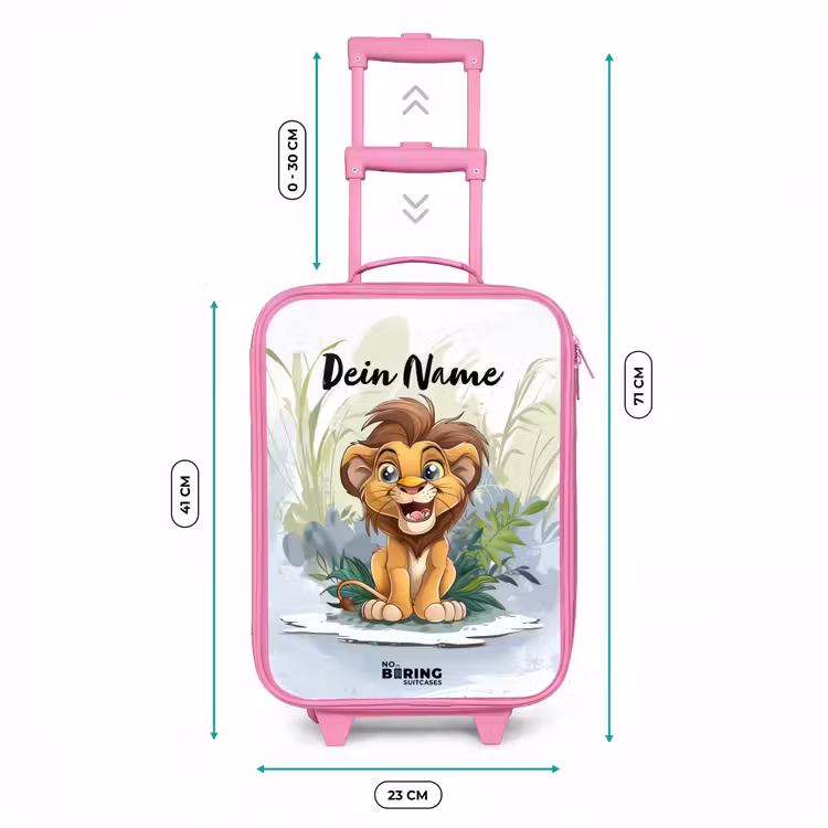Lenny leeuwtje Kinderkoffer - Roze klein -productfoto_formaten