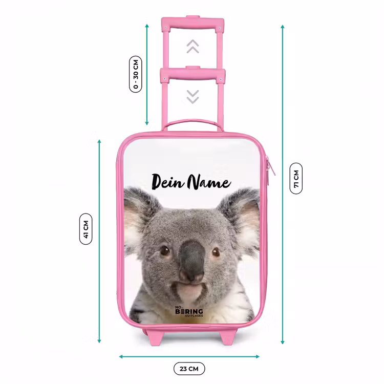 Schattige Koala Beer Kinderkoffer - Roze klein -productfoto_formaten