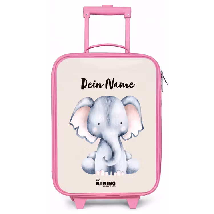 Oane Olifant Kinderkoffer - Roze klein -zz3dotto