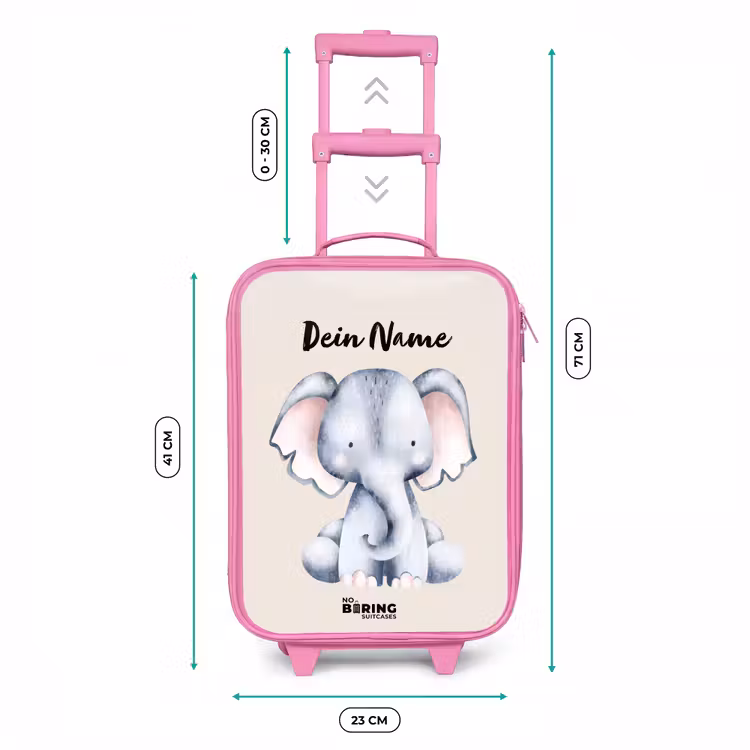 Oane Olifant Kinderkoffer - Roze klein -productfoto_formaten