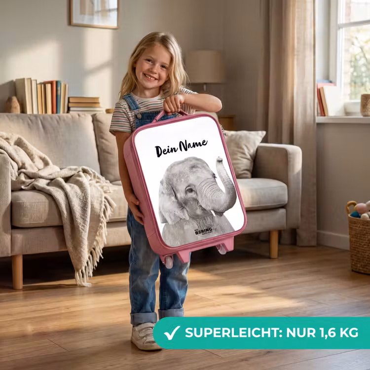 Oscar Olifant Kinderkoffer - Roze klein -sfeer2_DE