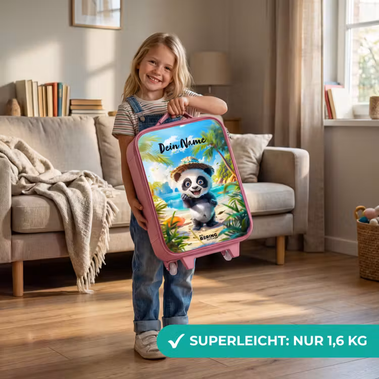 Pablo panda Kinderkoffer - Roze klein -sfeer2_DE