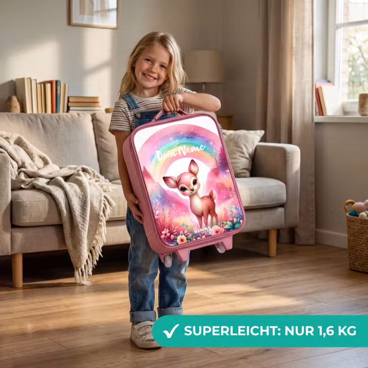 Roze reebokje Kinderkoffer - Roze klein -sfeer2_DE