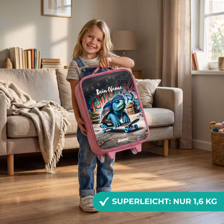 Skater schildpad Kinderkoffer - Roze klein -sfeer2_DE