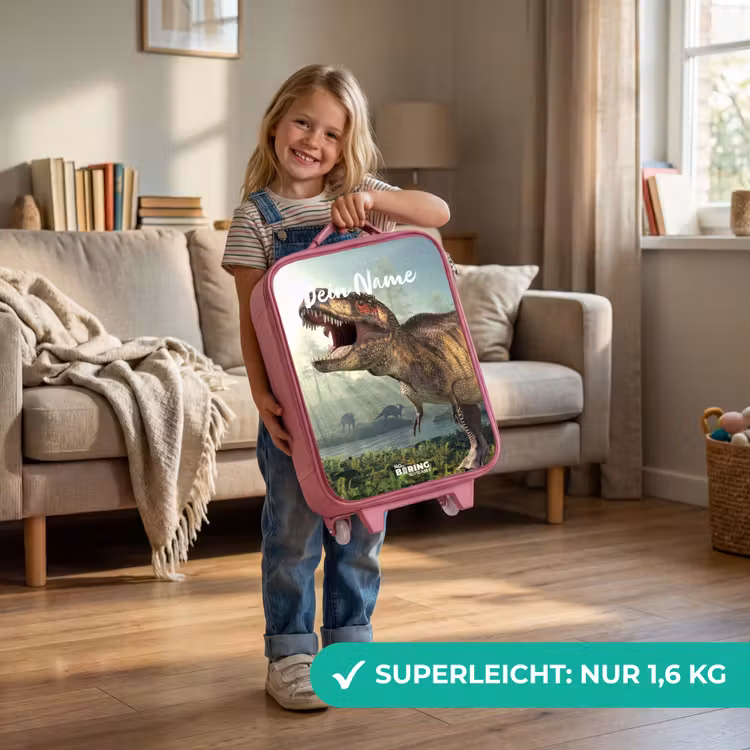 Thijs Tyrannosaurus Kinderkoffer - Roze klein -sfeer2_DE