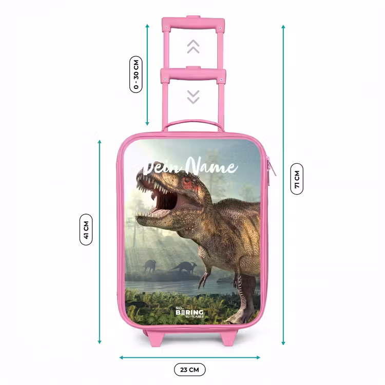 Thijs Tyrannosaurus Kinderkoffer - Roze klein -productfoto_formaten