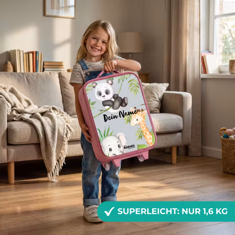 Diertjes in de jungle Kinderkoffer - Roze klein -sfeer2_DE