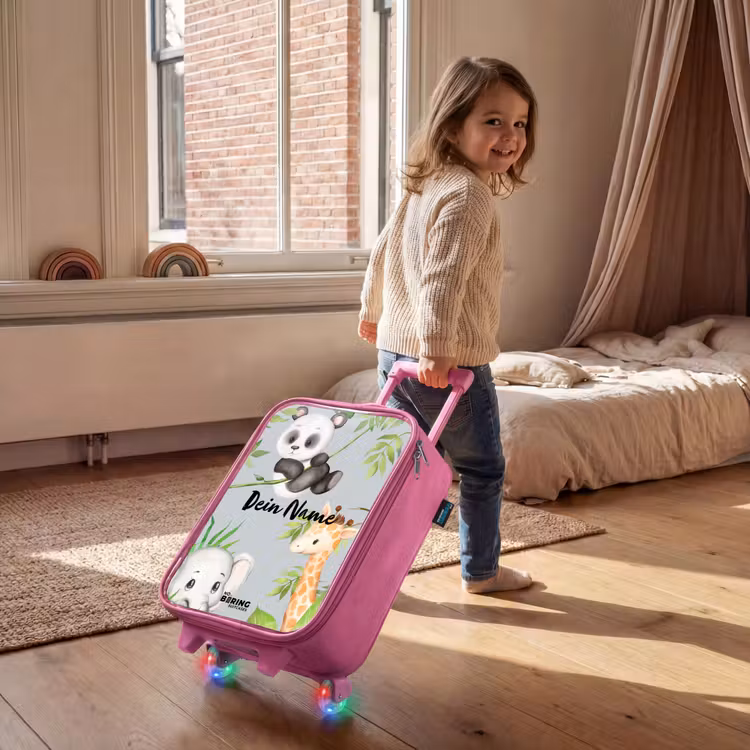 Diertjes in de jungle Kinderkoffer - Roze klein -sfeer1