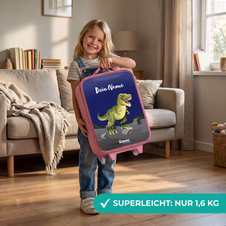 Tjibbe T-Rex Kinderkoffer - Roze klein -sfeer2_DE