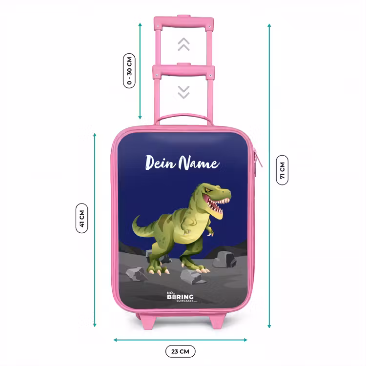 Tjibbe T-Rex Kinderkoffer - Roze klein -productfoto_formaten
