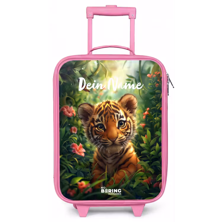 Tommy tijger Kinderkoffer - Roze klein -zz3dotto
