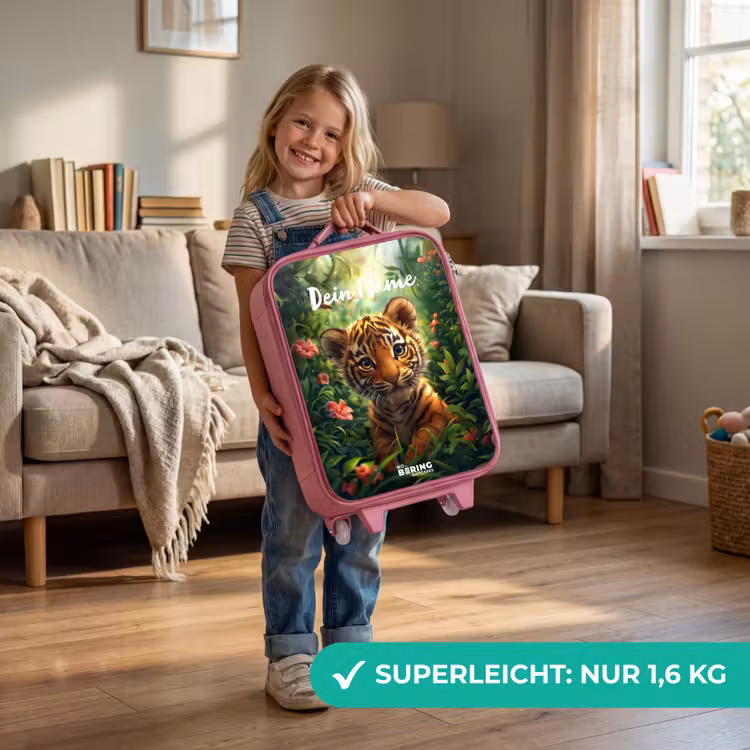 Tommy tijger Kinderkoffer - Roze klein -sfeer2_DE